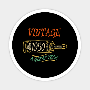 Vintage 1950 Birthday Beer Gift for Dad and Grandpa Magnet